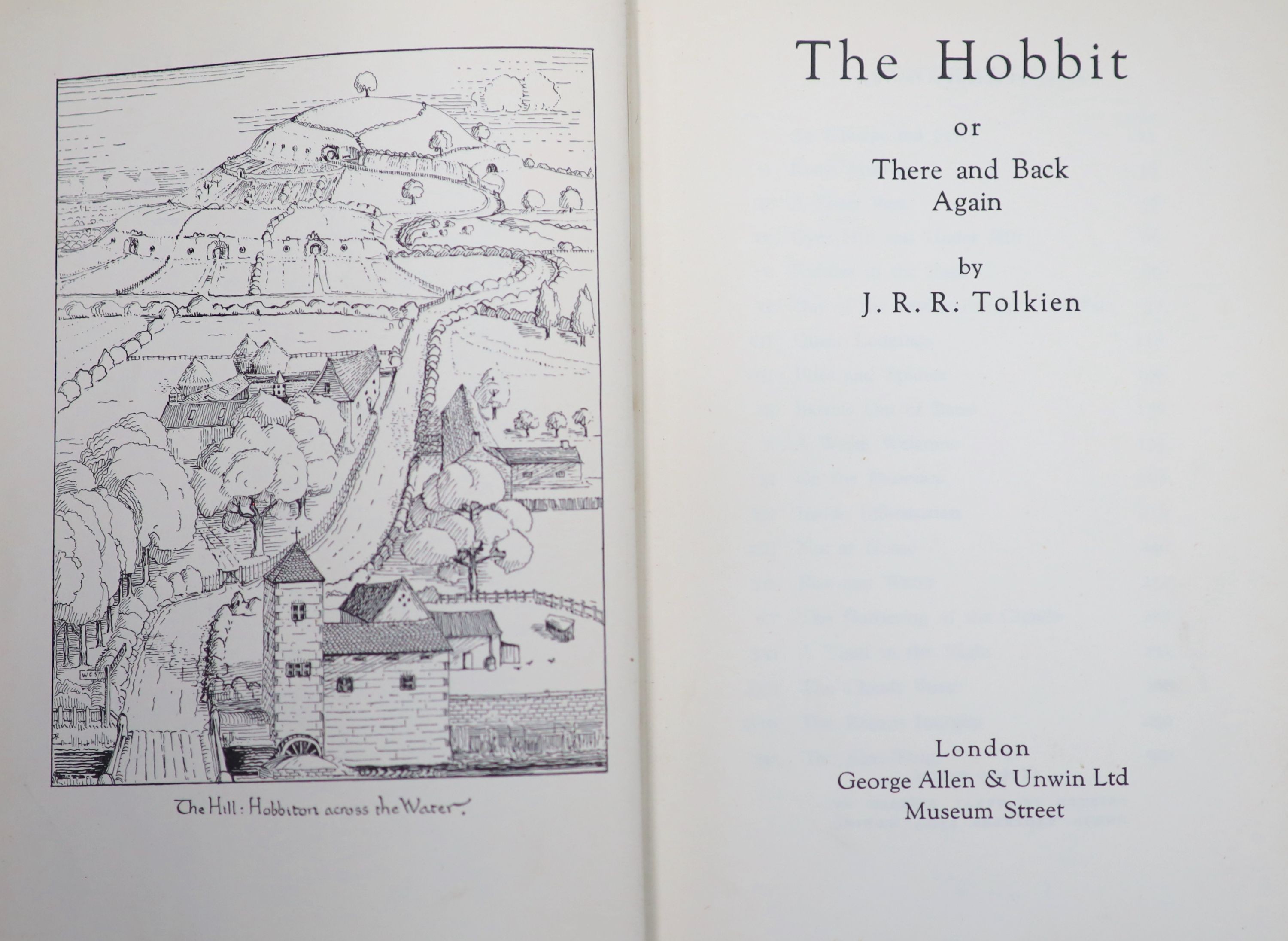 Tolkien, John Ronald Reuel (1892-1973) - The Hobbit or There and Back Again, 1st edition, 1st impression, with 1st impression dust jacket, with the word ‘’Dodgeson’’ hand corrected, with an ink mark through the ‘’e’’, th